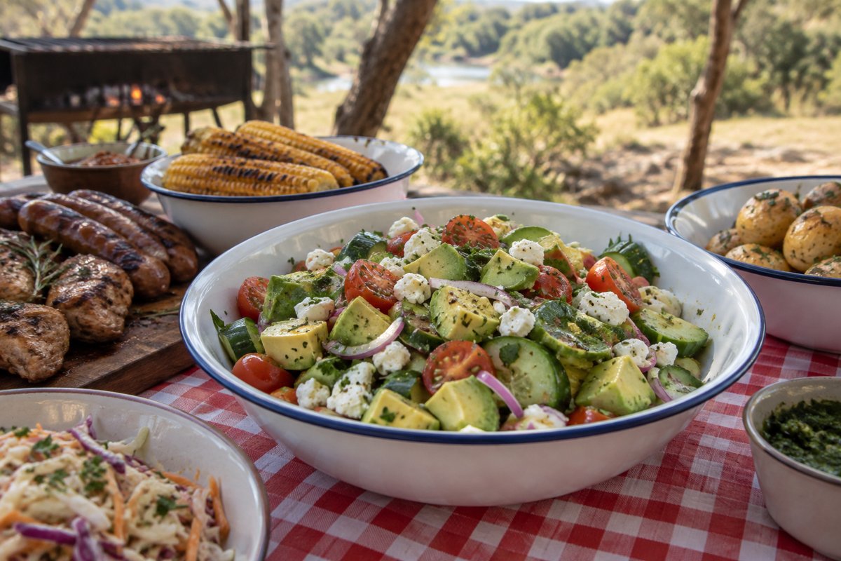 Avocado Salad – homemade traditional South African recipe, plated and ready to serve