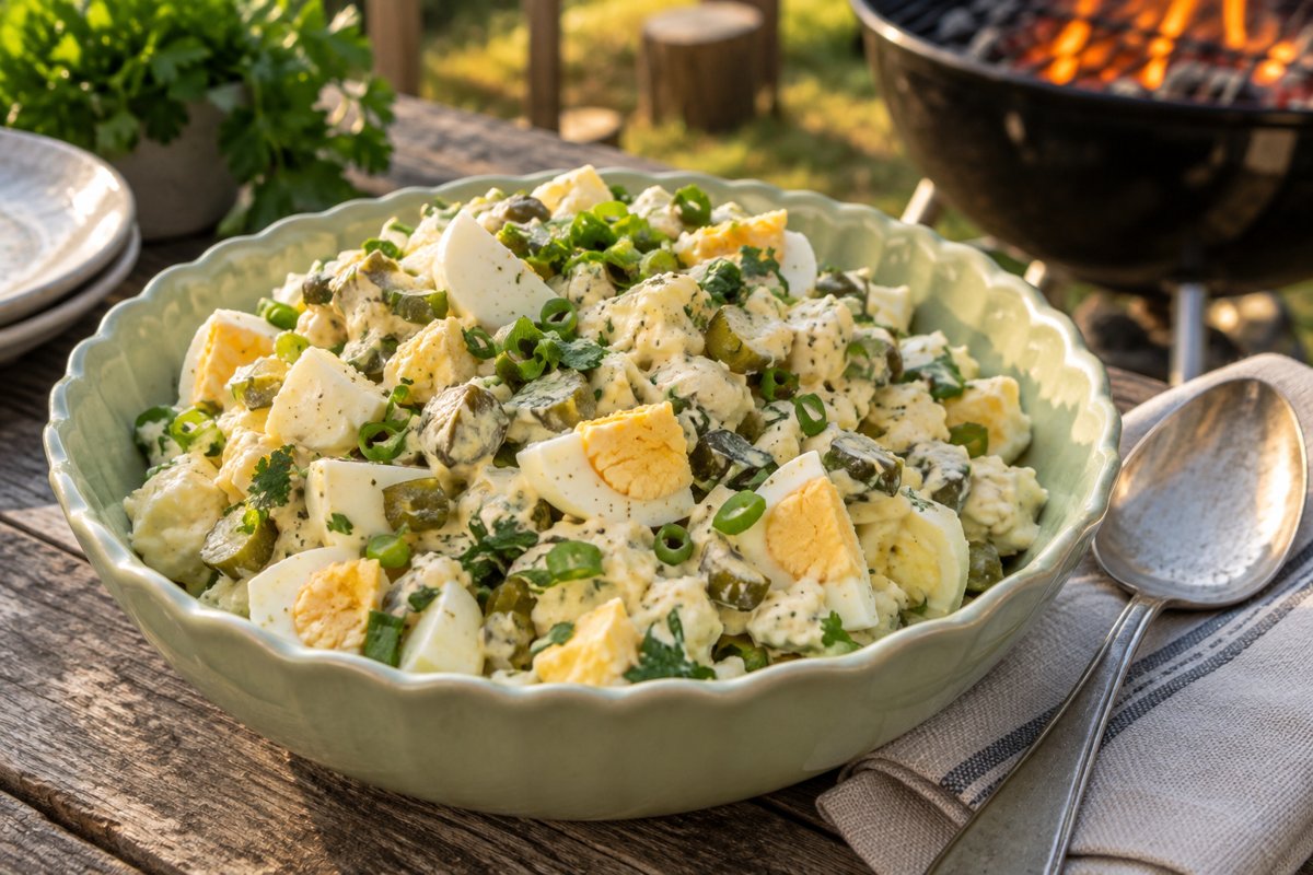 Egg Salad – homemade traditional South African recipe, plated and ready to serve