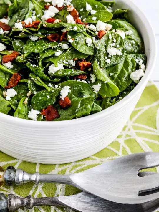 Feta and Bacon Salad – homemade traditional South African recipe, plated and ready to serve