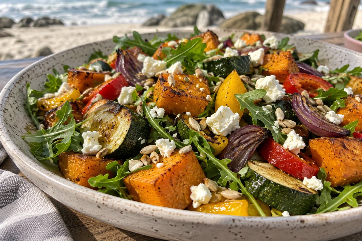 Roast Vegetable Salad – homemade traditional South African recipe, plated and ready to serve