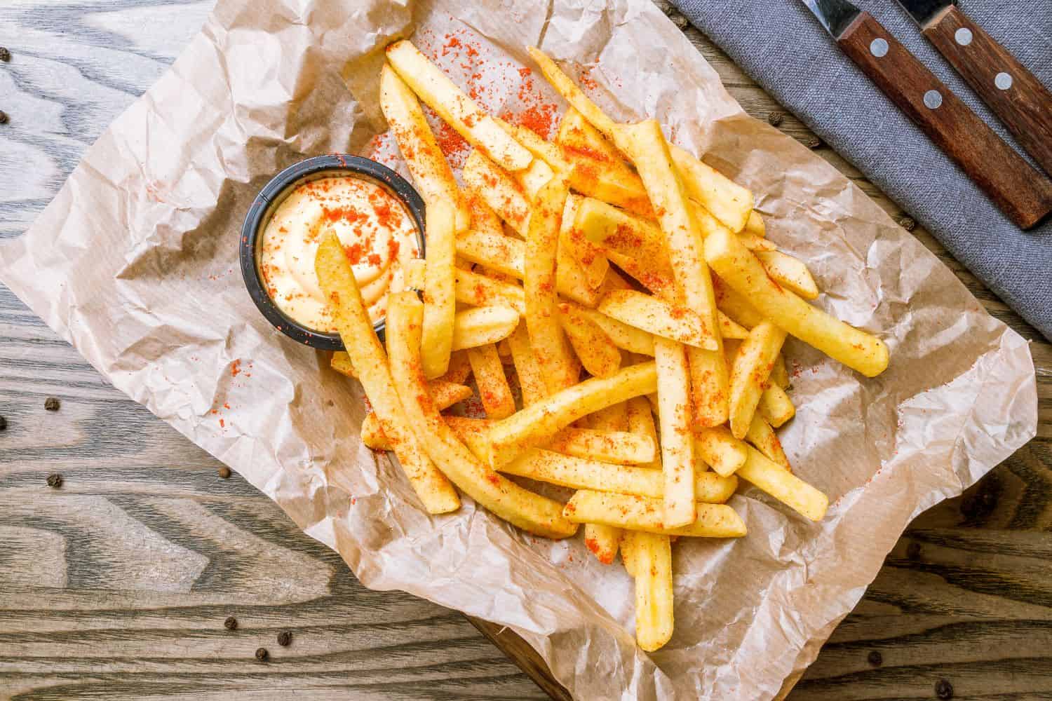 Slap Chips – homemade traditional South African recipe, plated and ready to serve