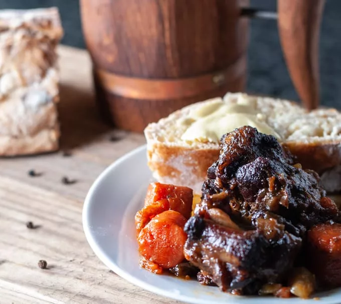 South African Oxtail Recipe – homemade traditional South African recipe, plated and ready to serve