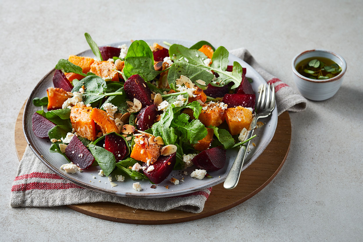 Traditional South African Beetroot Salad – homemade traditional South African recipe, plated and ready to serve